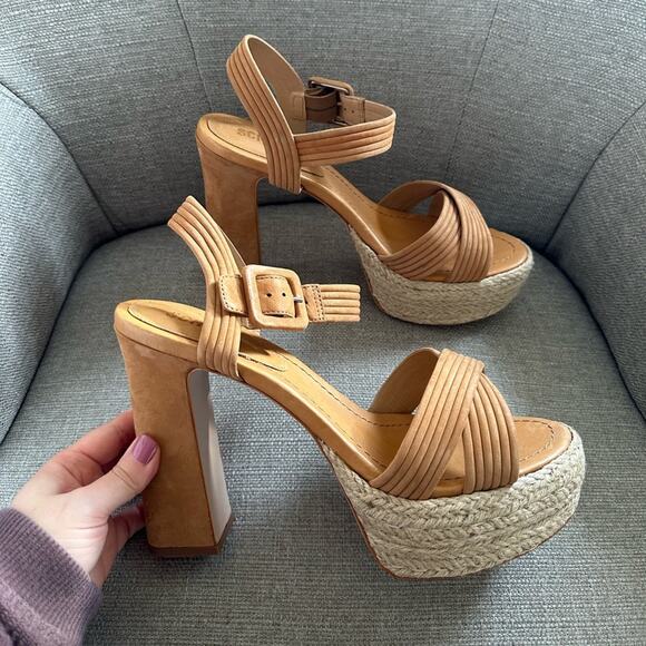 NWOT: Schutz Bliese Platform Nubuck Heel - Picture 1 of 9